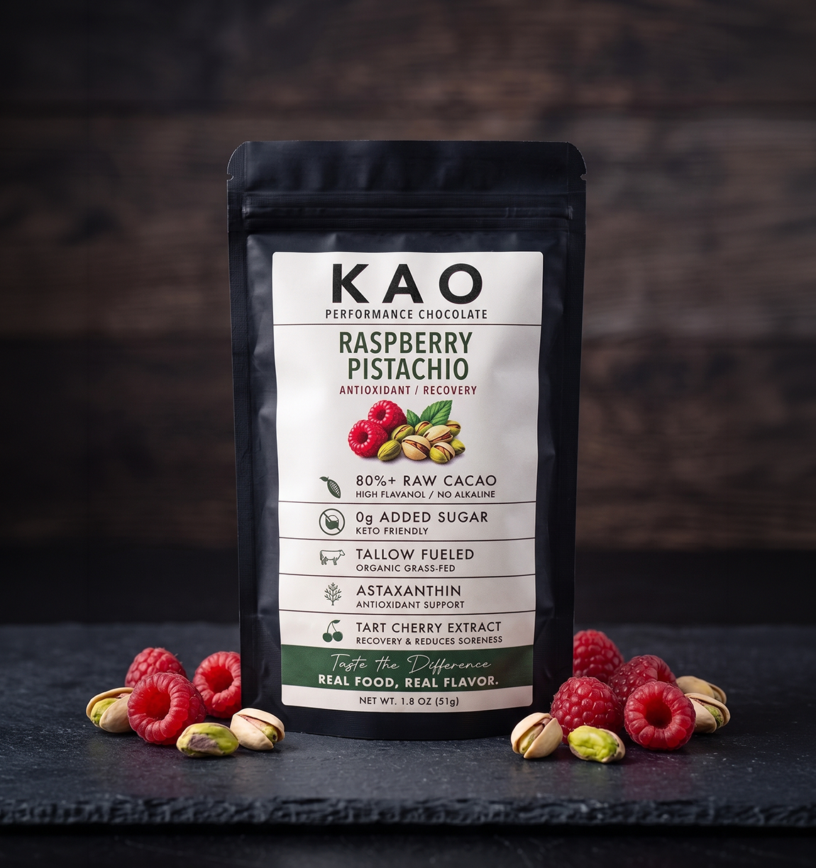 Raspberry Pistachio KAO bar